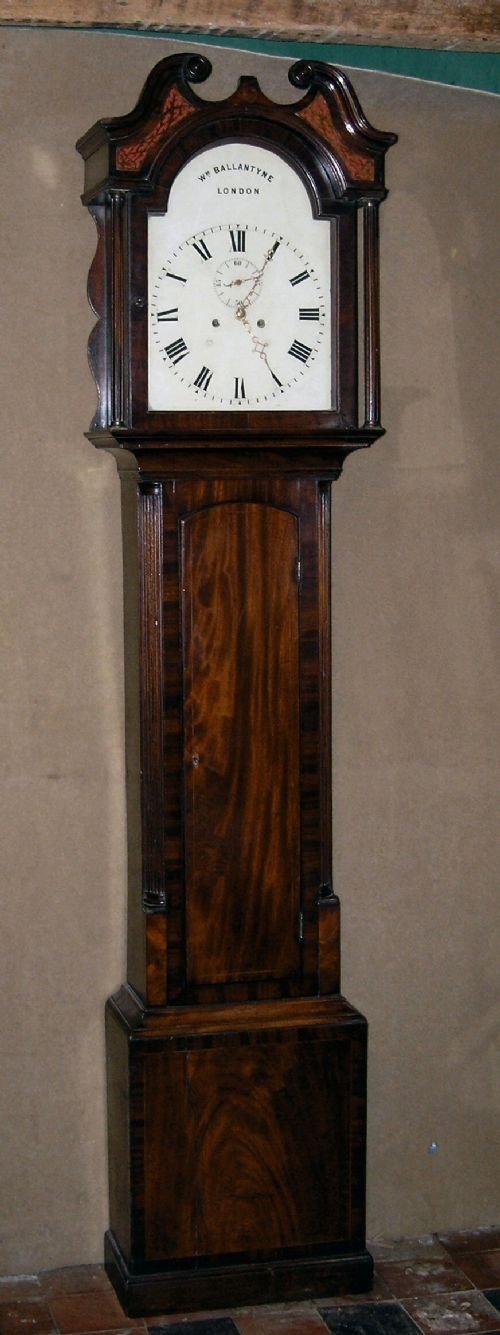 19th Cent London Mahogany 8 Day Longcase Clock